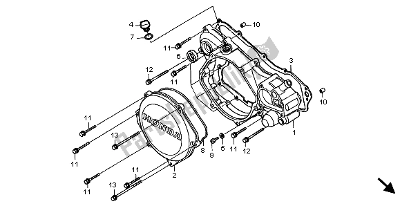 Todas las partes para Tapa Del Cárter Derecho de Honda CR 250R 1999