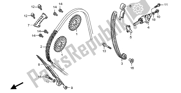 All parts for the Cam Chain & Tensioner of the Honda CBR 1000 RR 2011