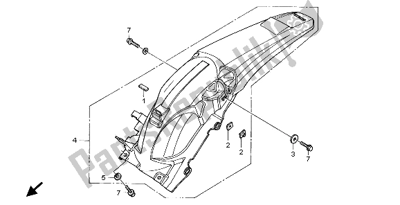 All parts for the Rear Fender of the Honda CRF 250X 2009