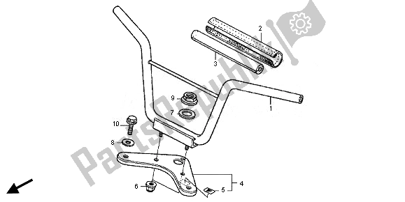 All parts for the Handle Pipe & Top Bridge of the Honda CRF 50F 2014