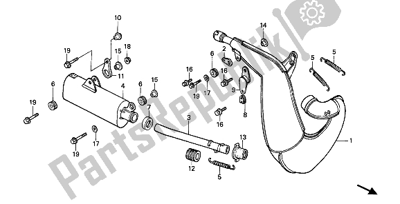 Todas las partes para Cámara De Expansión de Honda CR 250R 1986