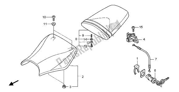 All parts for the Seat of the Honda CBR 1000 RR 2007