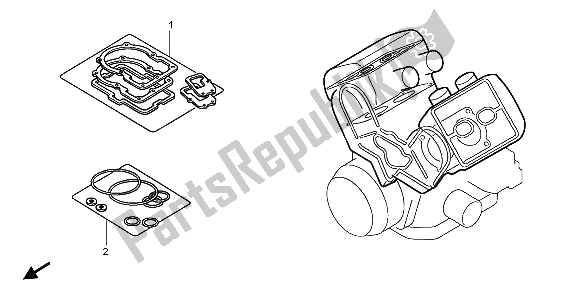 All parts for the Eop-1 Gasket Kit A of the Honda ST 1300 2007