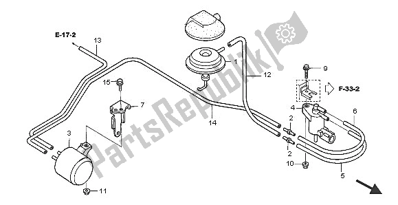 Todas las partes para Válvula De Solenoide de Honda VTR 1000 SP 2005