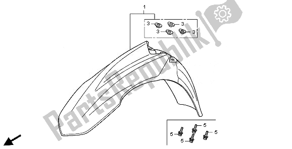 Tutte le parti per il Parafango Anteriore del Honda CRF 450R 2010