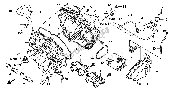 Todas las partes para Filtro De Aire de Honda CBF 1000A 2010