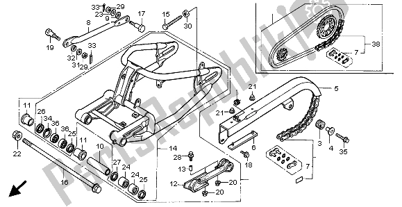 Todas las partes para Basculante de Honda VT 600C 1998