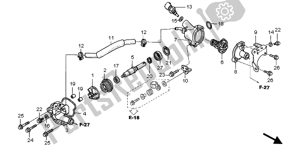 Todas las partes para Bomba De Agua de Honda SH 150 2008