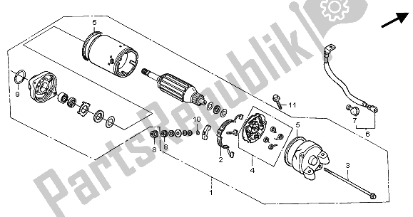 Todas las partes para Motor De Arranque de Honda VT 750C2 2001