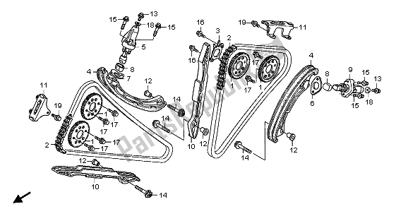 Wszystkie części do ? A? Cuch Krzywkowy I Napinacz Honda XL 1000V 2009