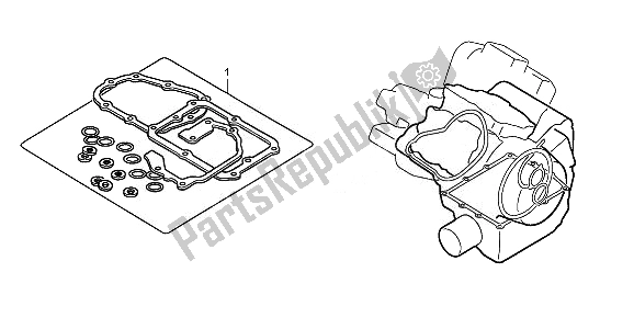 All parts for the Eop-2 Gasket Kit B of the Honda XL 700 VA Transalp 2010