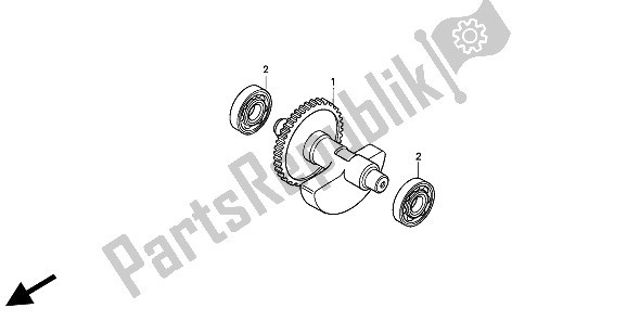All parts for the Balancer of the Honda XR 600R 1993