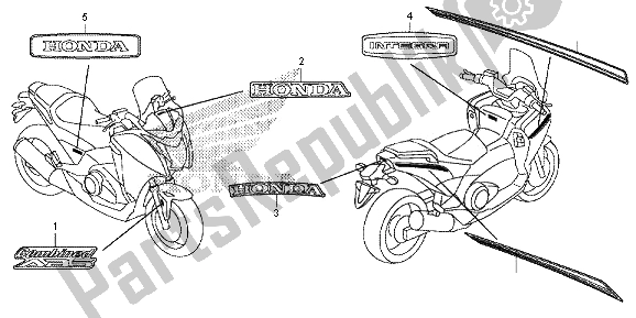 Todas las partes para Marca Y Emblema de Honda NC 700D 2013