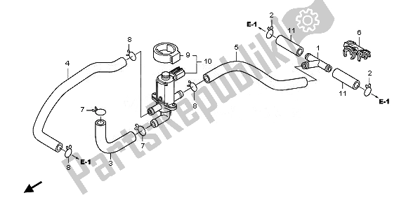 All parts for the Air Injection Control Valve of the Honda VFR 1200 FDA 2010