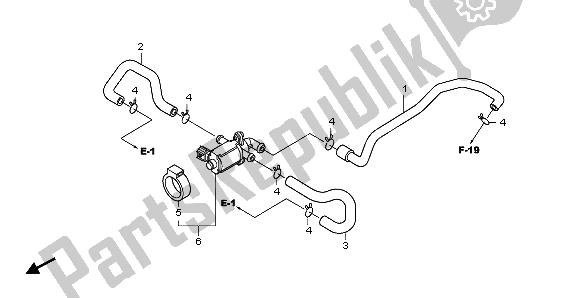 All parts for the Air Injection Control Valve of the Honda CBF 1000 2007