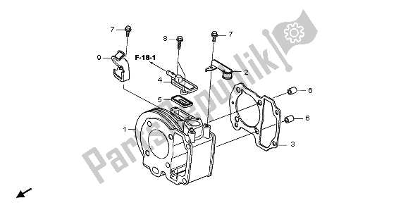 Toutes les pièces pour le Cylindre du Honda NHX 110 WH 2013