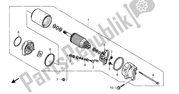 Tutte le parti per il Motore Di Avviamento del Honda VFR 800 2003