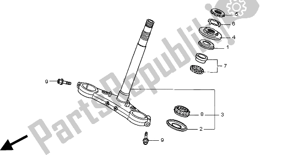 Wszystkie części do Mostek Kierownicy Honda CB 1100 SF 2000