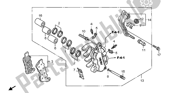 All parts for the L. Front Brake Caliper (abs) of the Honda XL 700 VA Transalp 2009