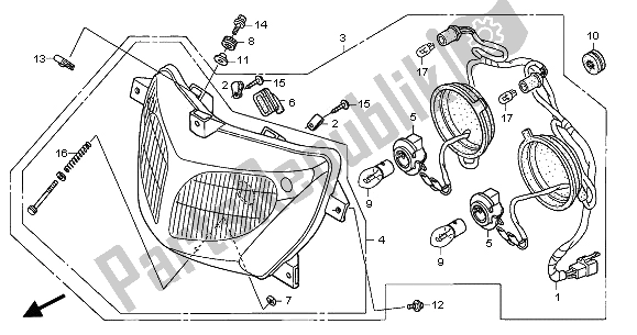 Todas las partes para Faro (reino Unido) de Honda XL 125V 2001