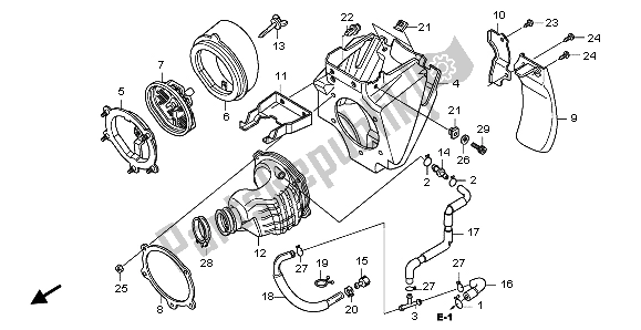 Wszystkie części do Od? Wie? Acz Powietrza Honda CRF 150R SW 2007