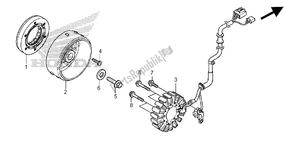 Toutes les pièces pour le Générateur du Honda SH 300 2013