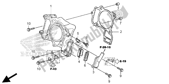 Tutte le parti per il Cilindro del Honda SH 300R 2013