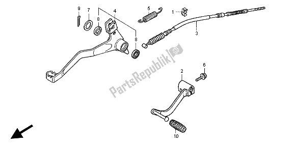 Alle onderdelen voor de Pedaal van de Honda TRX 90 2012