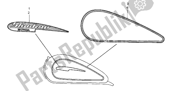 Tutte le parti per il Marchio del Honda VT 125C2 2001