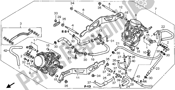 Toutes les pièces pour le Carburateur (ensemble) du Honda VT 125C 2006