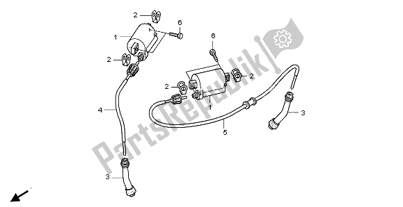 All parts for the Ignition Coil of the Honda NSA 700A 2009