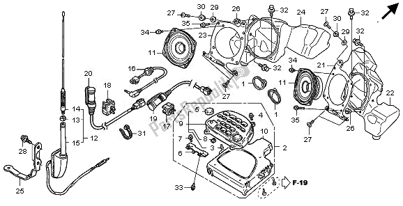 Tutte le parti per il Unità Audio del Honda GL 1800 2010