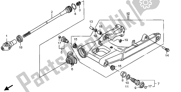 Todas las partes para Basculante de Honda ST 1300A 2010