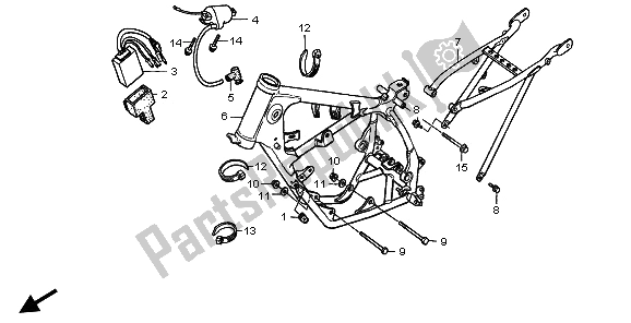 Todas las partes para Cuerpo Del Marco de Honda CR 80R SW 1996