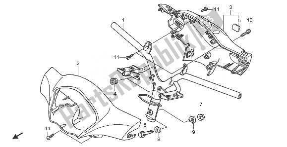 Todas las partes para Tubo De Manija Y Cubierta De Manija de Honda PES 125R 2008