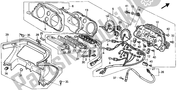 Alle onderdelen voor de Meter (mph) van de Honda CBR 1000F 1990