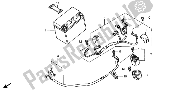 Wszystkie części do Bateria Honda VFR 800A 2009