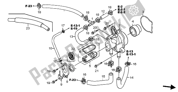 Toutes les pièces pour le Pompe à Eau du Honda NPS 50 2009