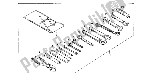 All parts for the Tools of the Honda CBR 1000F 1996