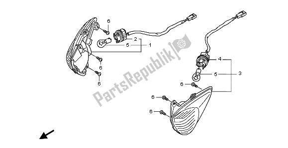 Todas as partes de Piscadela do Honda CBF 1000A 2010