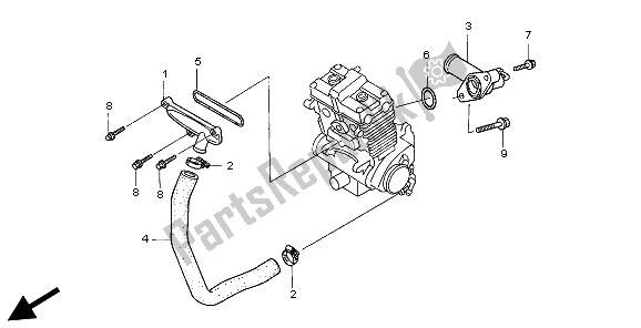 Todas las partes para Tubería De Agua de Honda CB 500 1998