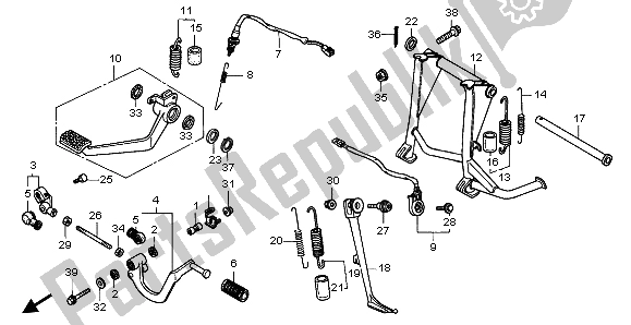 All parts for the Pedal & Stand of the Honda ST 1100 1998