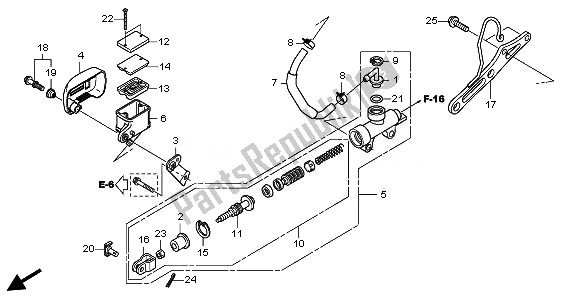 Tutte le parti per il Pompa Freno Posteriore del Honda VT 750C2S 2011