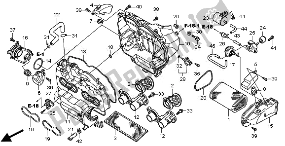 Alle onderdelen voor de Luchtfilter van de Honda CBR 600F 2011