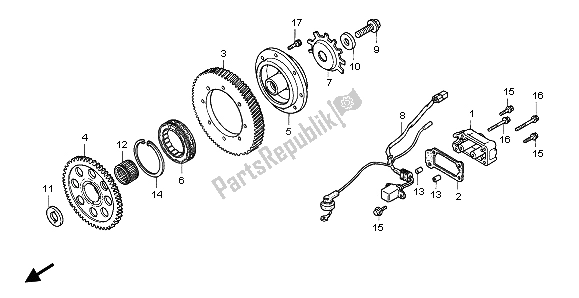 Todas las partes para Embrague De Arranque de Honda ST 1100A 1998