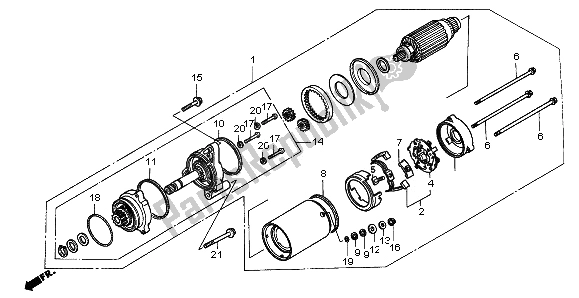 Todas las partes para Motor De Arranque de Honda GL 1500A 1996