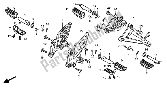 Tutte le parti per il Passo del Honda CBR 125R 2004