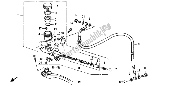 Toutes les pièces pour le Maître-cylindre D'embrayage du Honda CB 1000 RA 2012