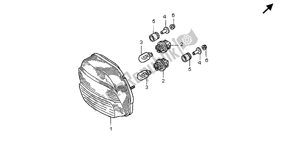 Todas las partes para Luz De La Cola de Honda CBR 1100 XX 2007