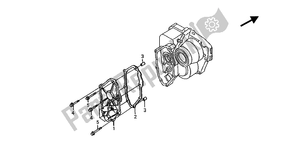 All parts for the Shift Cover of the Honda ST 1100A 1994